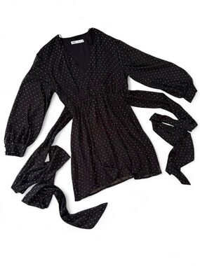 Zara black rhinestone mini dress ✨